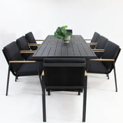 Ravenne Milton 9pc Dining Setting - Black